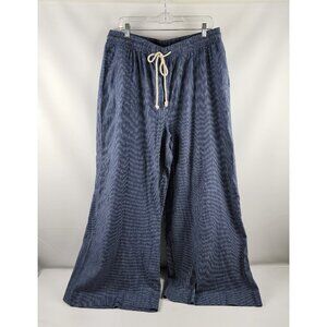 ee:some Pants Womens XL Blue Pinstripe Wide Leg Pants (34x31) NWT